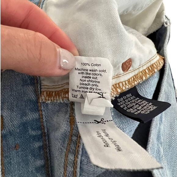 Madewell Womens Cut Off Denim Shorts Frayed Hem Blue Size 25 - Picture 8 of 10